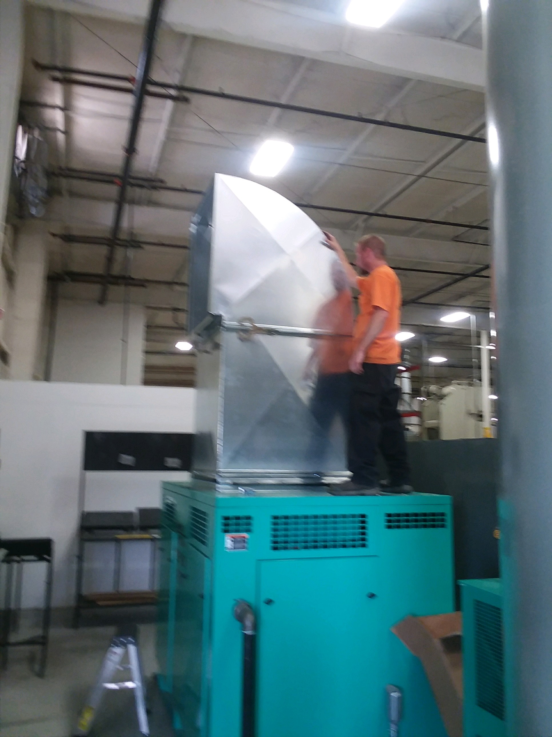 custom air ducting for air compressor cooling air