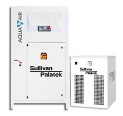 sullivan palatek aqua air water lubricated oilless oil free rotary screw air 

compressor with dedicated refigerated compressed air dryer