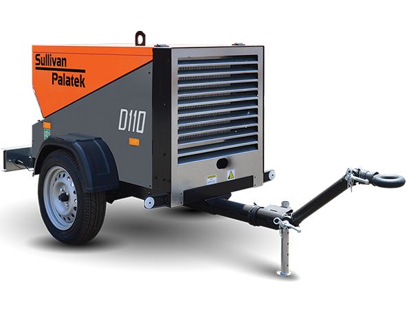 sullivan palatek D110 portable diesel air compressor