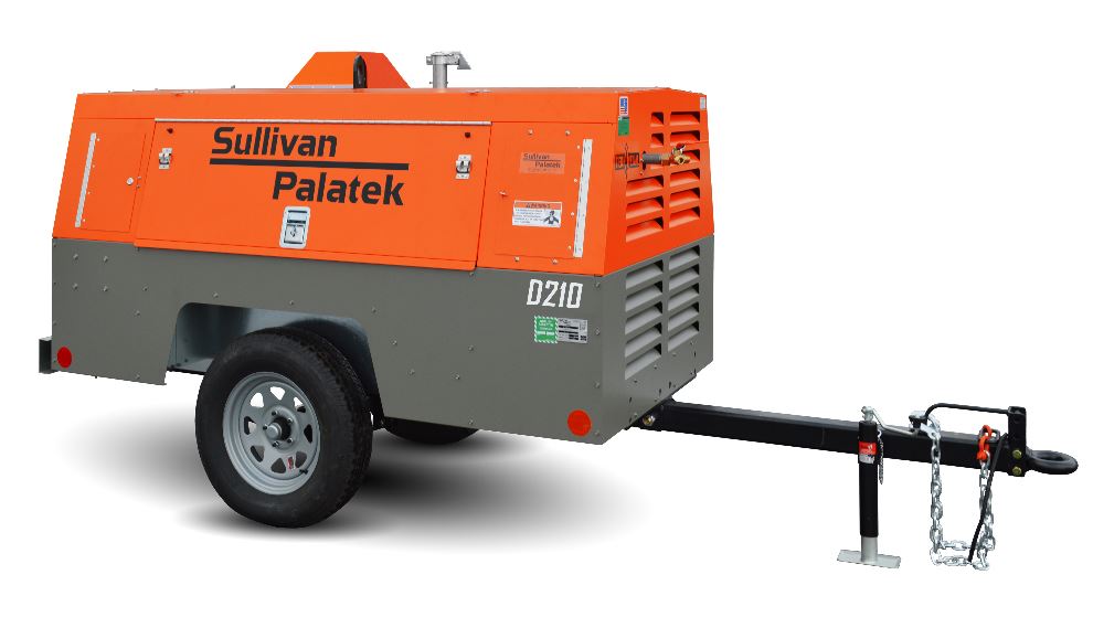 sullivan palatek D210 portable diesel air compressor