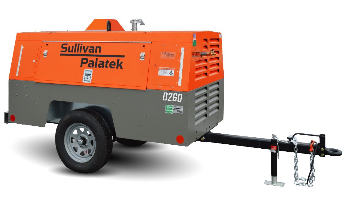 sullivan palatek D260 portable diesel air compressor