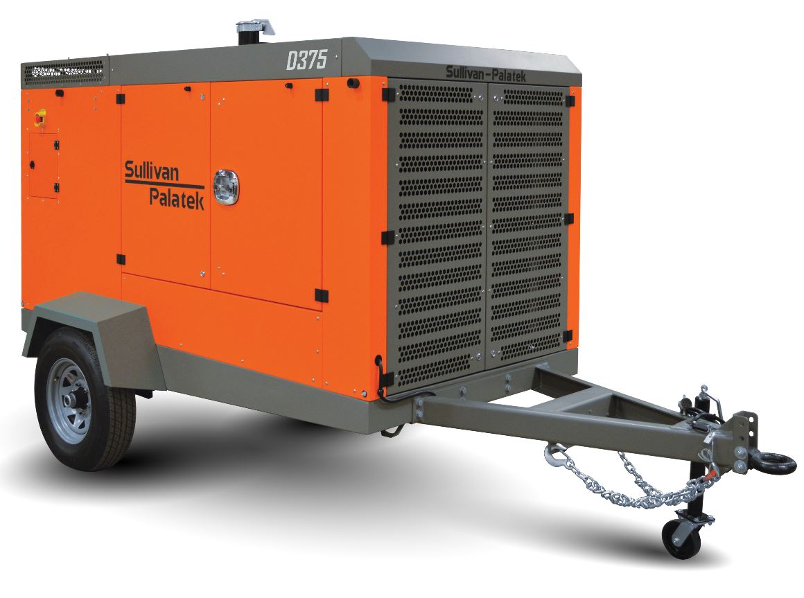 sullivan palatek D375 portable diesel air compressor