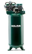 Rolair V2130K17 2 HP single stage compressor mounted on 30 gallon vertical tank. Made in USA